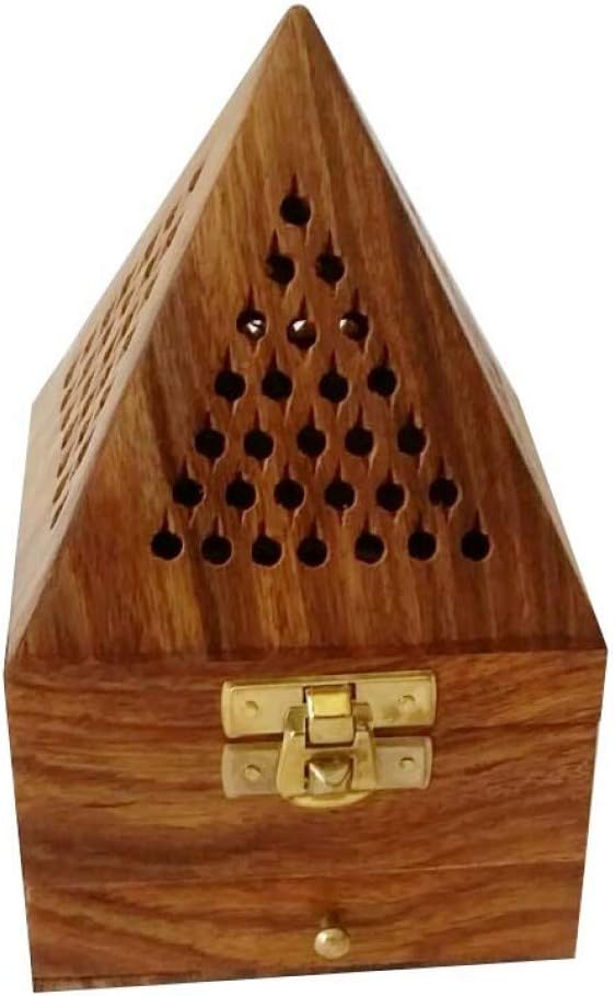 Wooden Pyramid Censer Brown