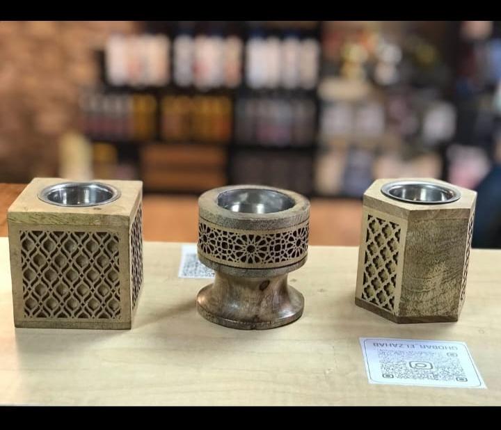 Wooden incense bakhour holder