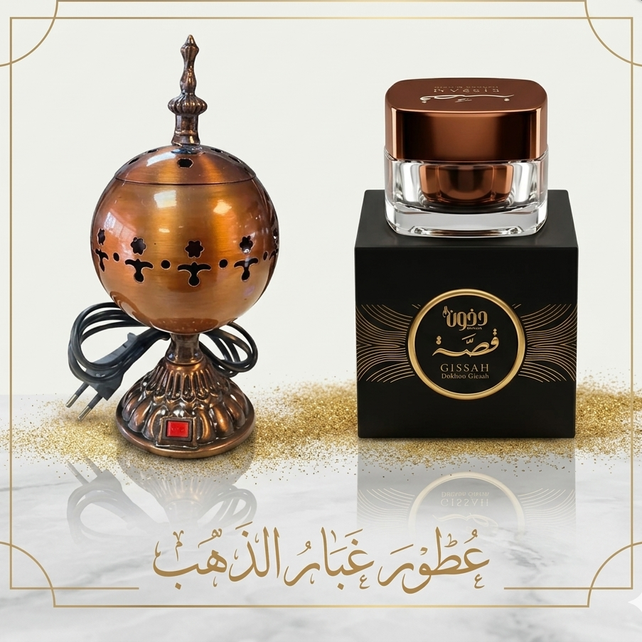 Qissa Incense & Dark Bronze Electric Incense Burner