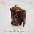 مبخرة سداسي خشب طبيعي